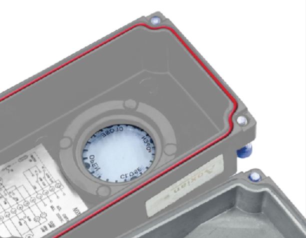 AOX-R電動執(zhí)行機構上下蓋結合面凹凸結構
